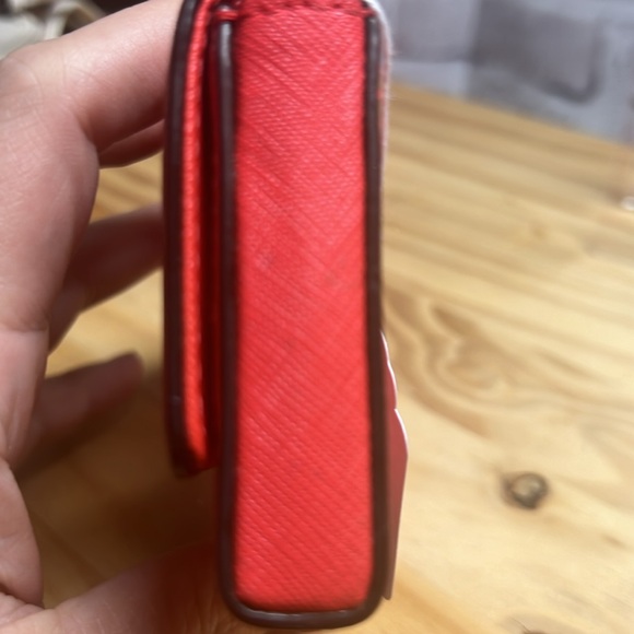 kate spade red saffiano leather business card holder - Picture 8 of 8